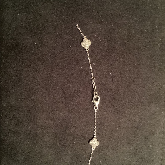 Effy diamond and Sterling Silver Clover motif bracelet - 7.5 inches - flaw - Picture 8 of 14